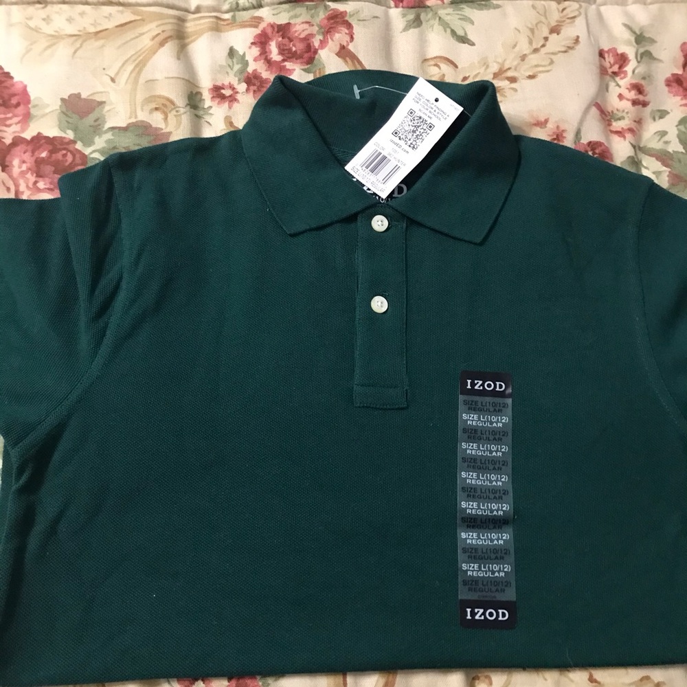 Boys Green Izod Polo